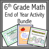 6th Grade Math End of Year Activity Bundle