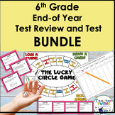 6th Grade Math End-of-Year Review and Assessment Bundle