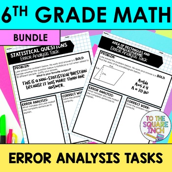 Preview of 6th Grade Math Error Analysis