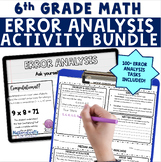 6th Grade Math Error Analysis Activities | Find the Error 