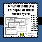 6th Grade Math Exit Slips, 6th Grade Math Exit Tickets, Nu