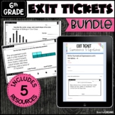 6th Grade Math | Exit Ticket Bundle