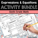 Expressions & Equations 6th Grade Math Activity Bundle & G