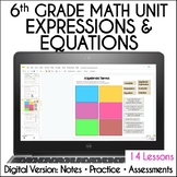 6th Grade Math Expressions & Equations Curriculum Unit Dig