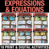 6th Grade Math Expressions & Equations Print + Digital Act