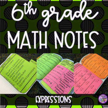 Preview of 6th Grade Math - Expressions Notes
