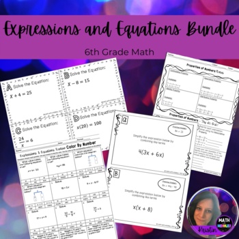 Preview of Expressions and Equations Activities *Growing* Bundle
