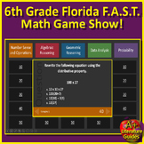 6th Grade Math Florida FAST Game PM3 Spiral Review Using F