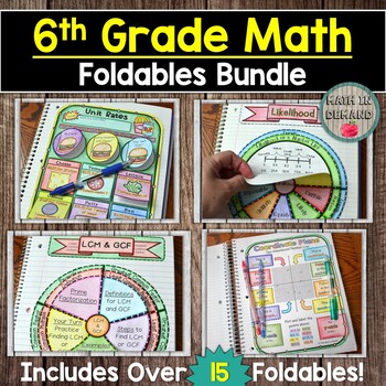 Preview of 6th Grade Math Foldables Bundle