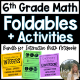 6th Grade Math Foldables + Activities for Interactive Notebooks