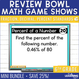 6th Grade Math Fraction Decimal Percent Game Shows | Test 
