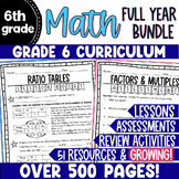 6th Grade Math Full Year Curriculum - Lessons Worksheets A