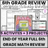 6th Grade Math Fun Activity and Project Bundle | End of th