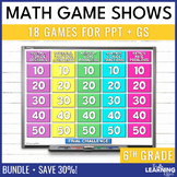 6th Grade Math Game Show BUNDLE | All Standards Test Prep 