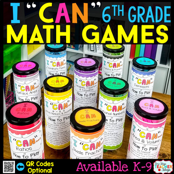 Preview of 6th Grade Math Games BUNDLE - Math Test Prep Review