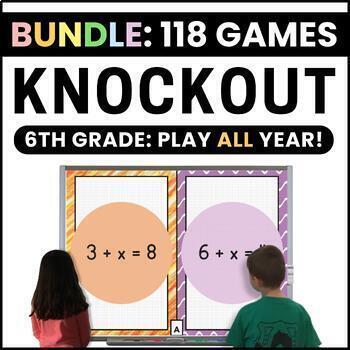 Preview of 6th Grade Math Games Bundle - 6th Grade Math Review Games - Digital Math Games