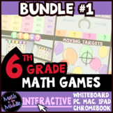 6th Grade Math Games - Interactive Games BUNDLE #1