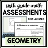 6th Grade Geometry Review Quiz, Middle School Math Interve