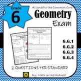 6th Grade Math Geometry Assessment/Exam/Test