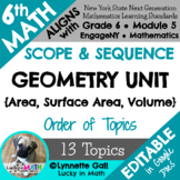 6th Grade Math Geometry Unit Plan Scope & Sequence EngageN