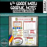 6th Grade Math Graphic Notes Ratios and Proportions Freebi
