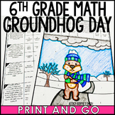 6th Grade Math Groundhog Day Activity February