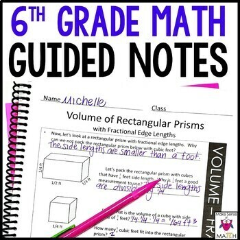 Preview of 6th Grade Math Guided Notes