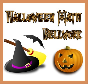 Preview of 6th Grade Math - Halloween Bellwork - 5 Days