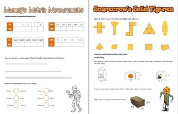 6th Grade Math - Halloween Bellwork - 5 Days by Mathematic Fanatic