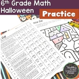 6th Grade Math Halloween Math Activities - No Prep Hallowe