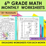 6th Grade Math Holiday Worksheet Bundle | Fun Math Workshe