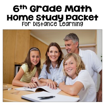 Preview of 6th Grade Math Home Study Packet for Distance Learning