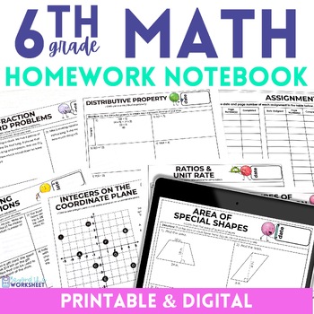 Preview of 6th Grade Math Homework | Printable Homework Worksheets