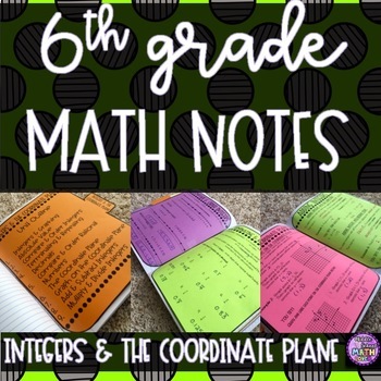 Preview of 6th Grade Math - Integers & The Coordinate Plane Notes