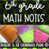 6th Grade Math - Integers & The Coordinate Plane Notes