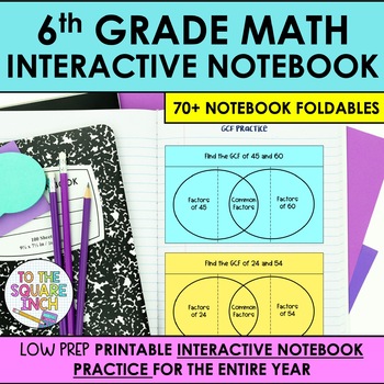 Preview of 6th Grade Math Interactive Notebook