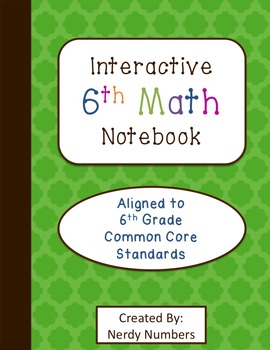 Preview of 6th Grade Math Interactive Notebook - All CCSS Standards