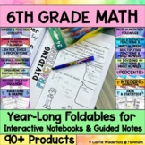 6th Grade Math Interactive Notebook Bundle | Foldables for