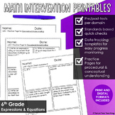 6th Grade Math Intervention Expressions and Equations | RT