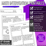 Math Intervention 6th Grade Geometry Printables | RTI Prog