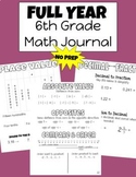 6th Grade Math Journal Notes FULL YEAR