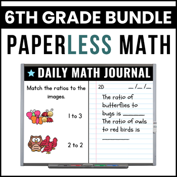 Preview of 6th Grade Math Journal Prompts Bundle - Daily Math Prompts for the Entire Year