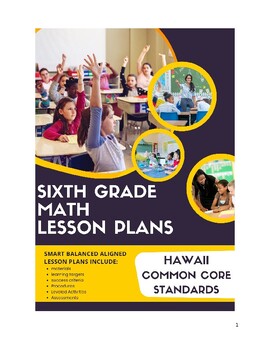 Preview of 6th Grade Math Lesson Plans - Hawaii Common Core