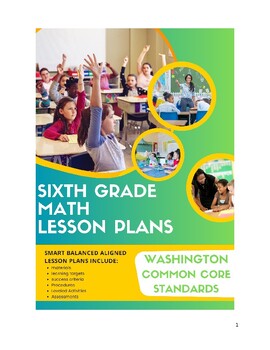 Preview of 6th Grade Math Lesson Plans - Washington Common Core