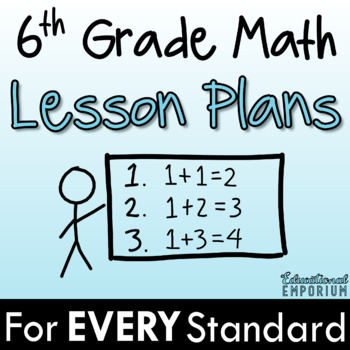 Preview of 6th Grade Math Lesson Plans and Pacing Guide