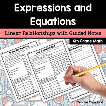 Preview of 6th Grade Math | Linear Relationships Activity with Guided Notes