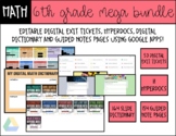 6th Grade Math *GROWING* Bundle | Digital Exit Tickets/Hyp
