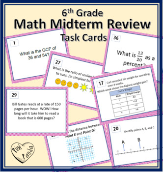 Preview of 6th Grade Math Midterm Review