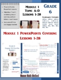 6th Math Module 1 Topic A-D Lessons 1-28 PowerPoint on Ratios, Rates, & Percents