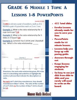 6th Grade Math Module 1 Lessons 1-8 Powerpoint by Sandra Mason | TpT